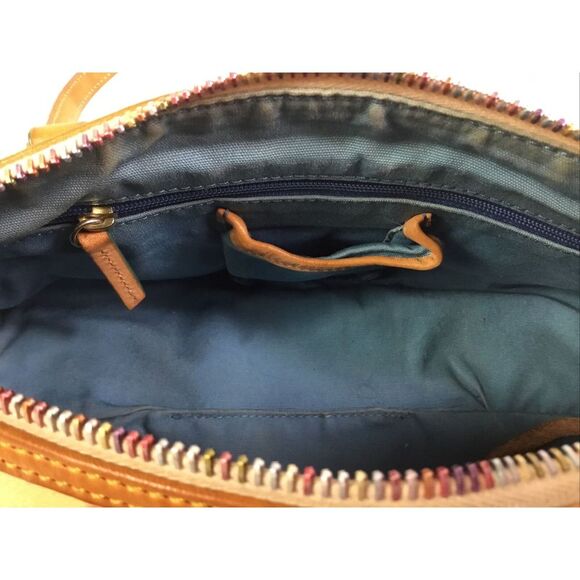 Vintage Dooney &‎ Bourke Shoulder Hand Bag Coated Canvas  Logo Pocketbook Purse - Picture 7 of 10